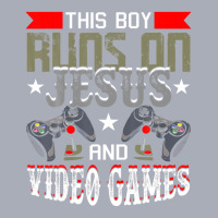 This Boy Runs On Jesus And Video Games Funny Gaming Gift Tank Dress | Artistshot