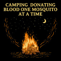 Donating Blood One Mosquito Camping Funny Camper Humor T Shirt Men's 3/4 Sleeve Pajama Set | Artistshot