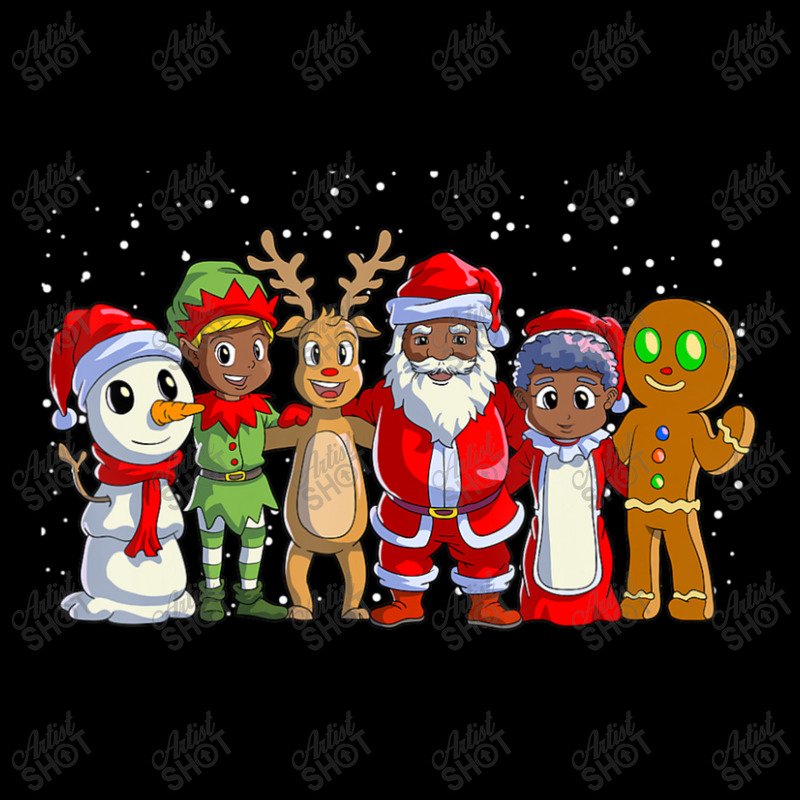 Black Family Christmas Afro African American Santa Xmas Pocket T-shirt | Artistshot