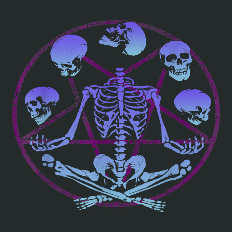 Skeleton Juggling Skulls Pastel Goth Pentagram Occult Pagan 101.png Women's Triblend Scoop T-shirt by SCOTTALLENZ | Artistshot