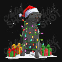 Black Lab Labrador Christmas Lights Pajama Dog Lover Xmas Portrait Canvas Print | Artistshot