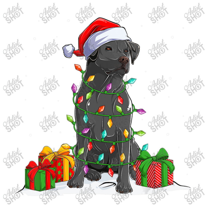 Black Lab Labrador Christmas Lights Pajama Dog Lover Xmas Stainless Steel Water Bottle | Artistshot