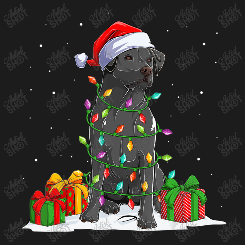 Black Lab Labrador Christmas Lights Pajama Dog Lover Xmas Hoodie & Jogger Set | Artistshot