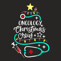 Oncology Christmas Crew Oncology Nurse Oncologist Secretary Ladies Fitted T-shirt | Artistshot