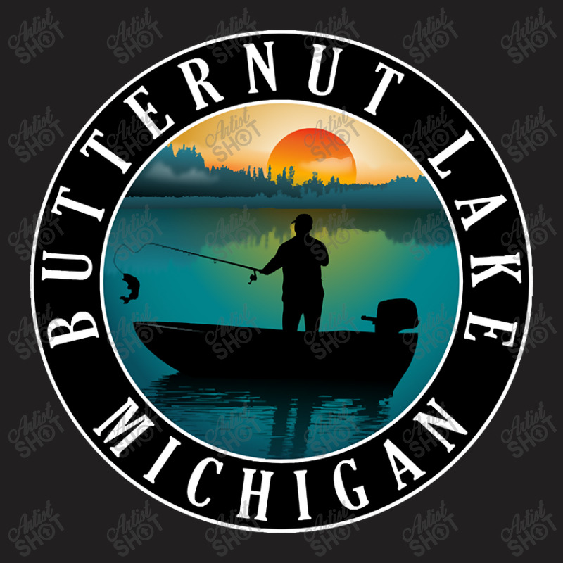 Hot Trend Butternut Lake Fishing Michigan Sunset T-shirt | Artistshot