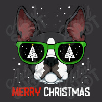 Boston Terrier Christmas Pajama Dog Sunglasses X Mas Tree Vintage Hoodie | Artistshot