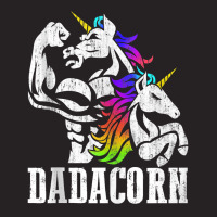 Manly Unicorn Muscle Dad And Daughter   Dadacorn Fathers Day Tank Top Vintage Cap | Artistshot