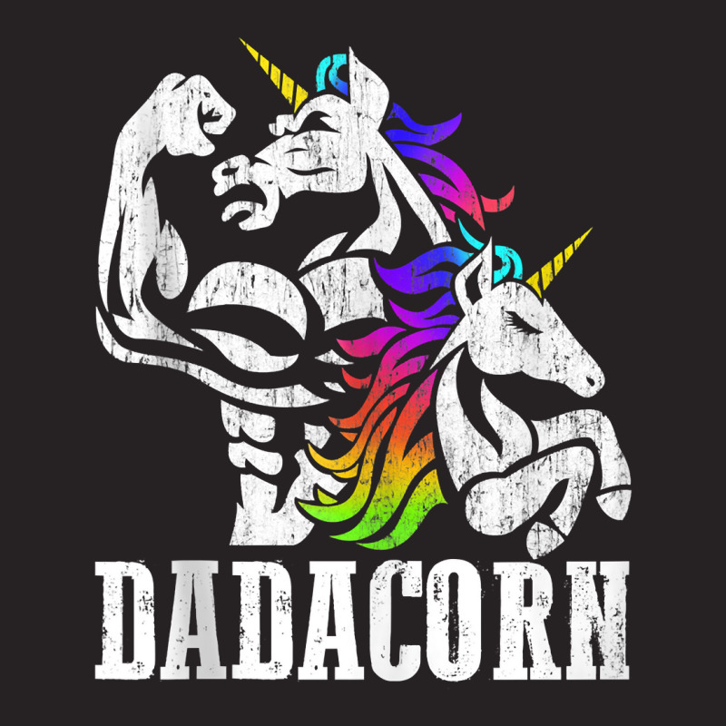 Manly Unicorn Muscle Dad And Daughter   Dadacorn Fathers Day Tank Top Vintage Cap | Artistshot