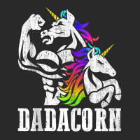 Manly Unicorn Muscle Dad And Daughter   Dadacorn Fathers Day Tank Top Printed Hat | Artistshot