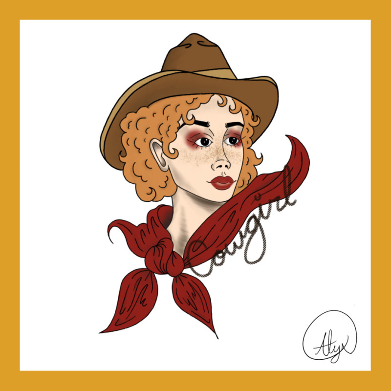 Pretty Ginger Cowgirl With Freckles   Summer Aesthetic T-Shirt by alheklupsm | Artistshot