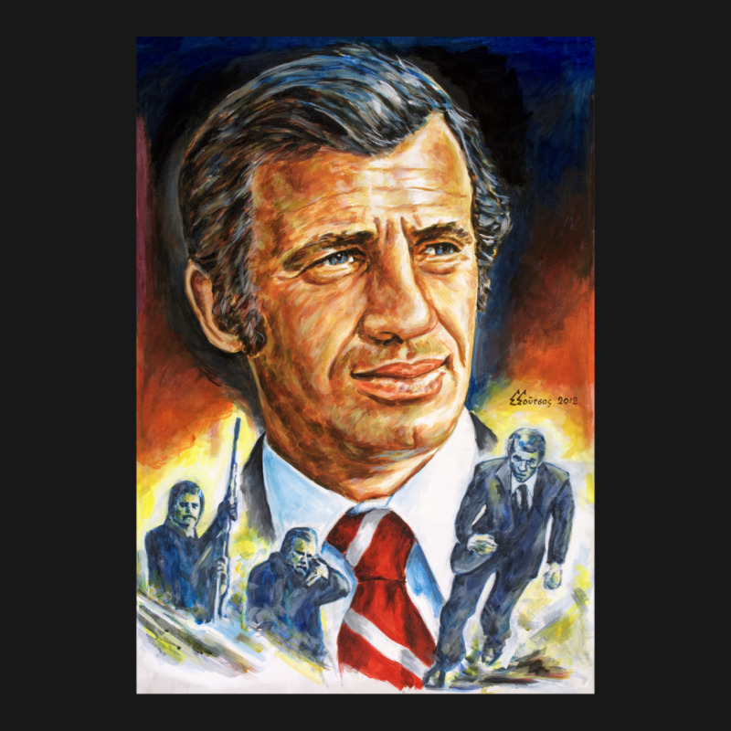 Jean Paul Belmondo Painting Portrait  T Stars Flannel Shirt | Artistshot