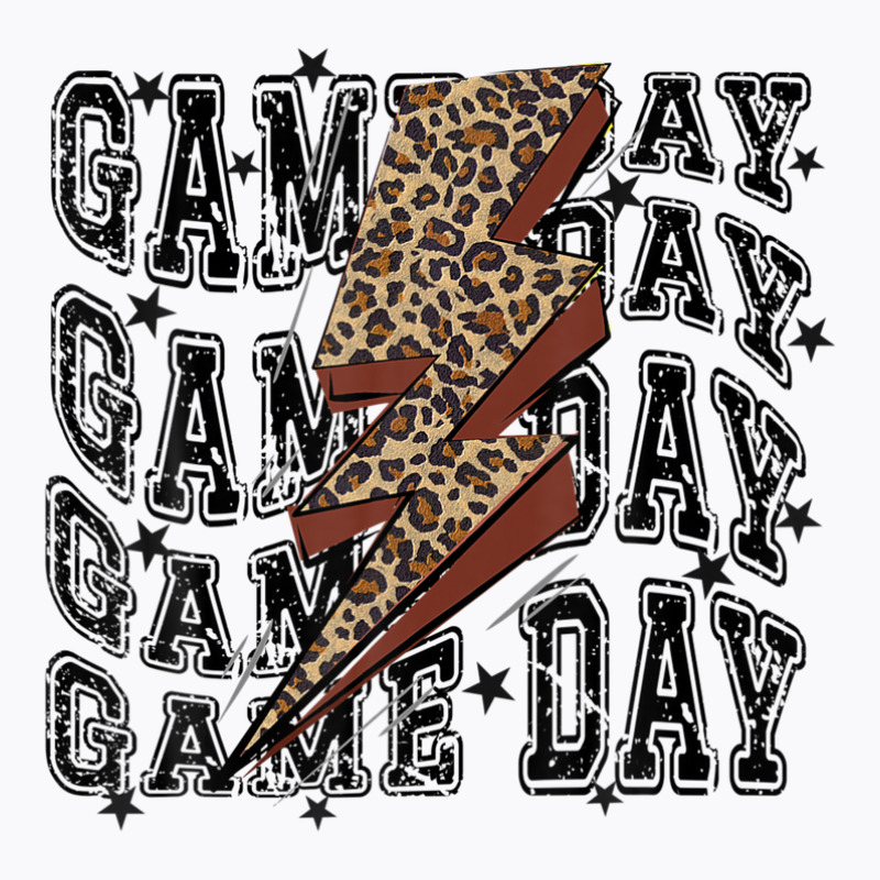 Game Day Football Leopard Lightning Bolt Football Lover T-Shirt by sromydivlevn | Artistshot