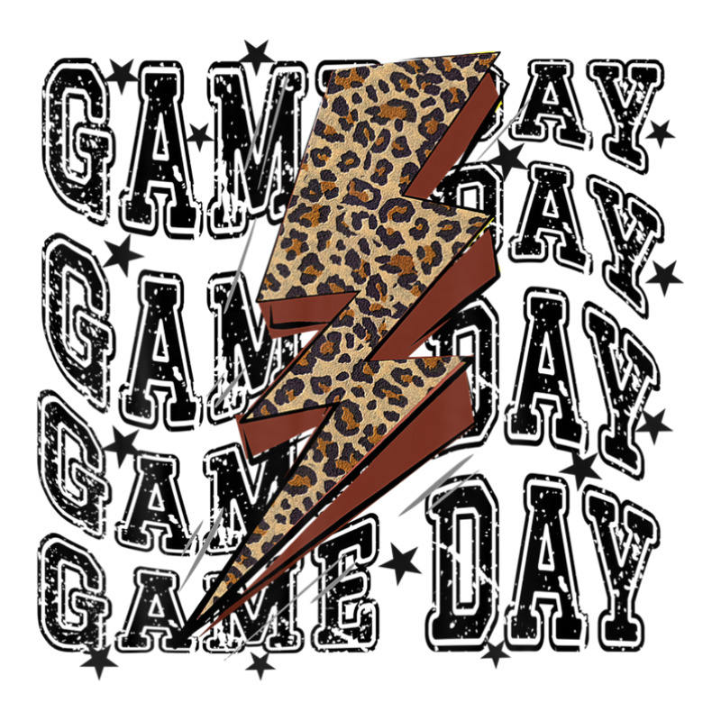 Game Day Football Leopard Lightning Bolt Football Lover V-Neck Tee by sromydivlevn | Artistshot