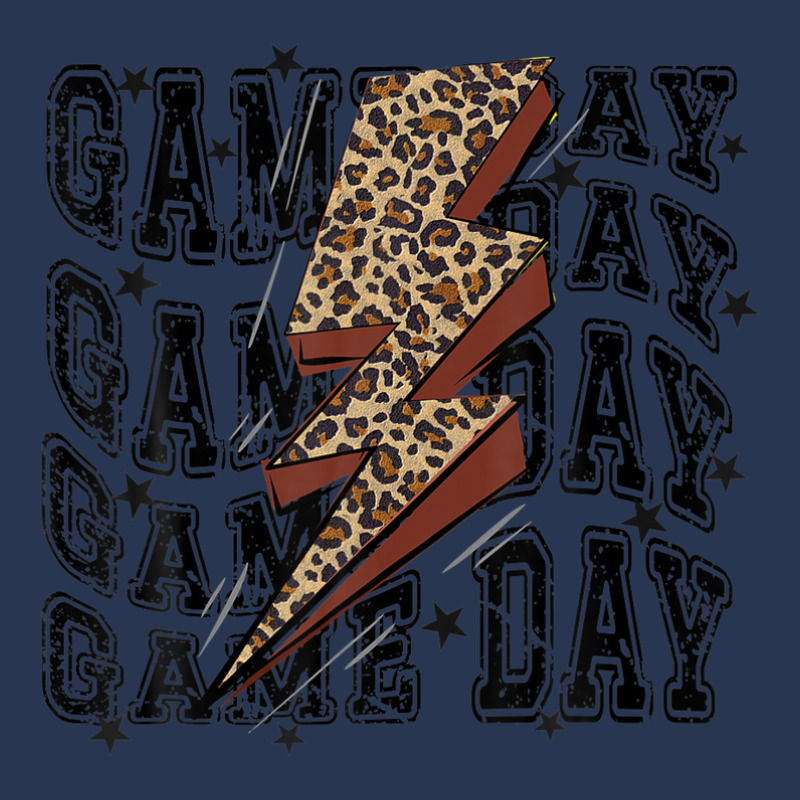 Game Day Football Leopard Lightning Bolt Football Lover Men Denim Jacket by sromydivlevn | Artistshot