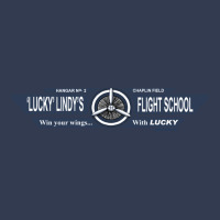 Lucky Lindys Flight School  T Red V-neck Tee | Artistshot