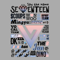 Seventeen Font Collage Yellow Music T-shirt | Artistshot