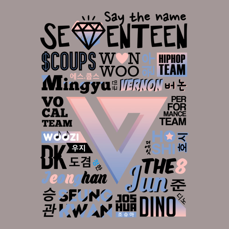 Seventeen Font Collage Yellow Music Vintage Short | Artistshot