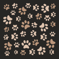 Seamless Light Brown Colored Paw Design 1 Ladies Fitted T-shirt | Artistshot