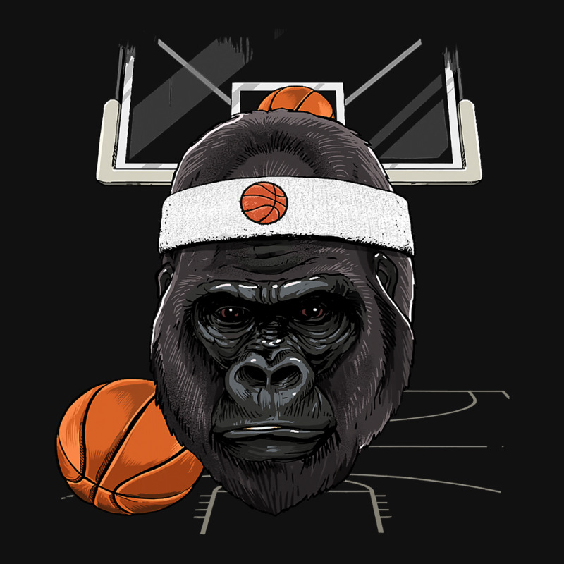 Gorilla Basketball Gorilla Lovers Basketball Player 413.png Round Patch 