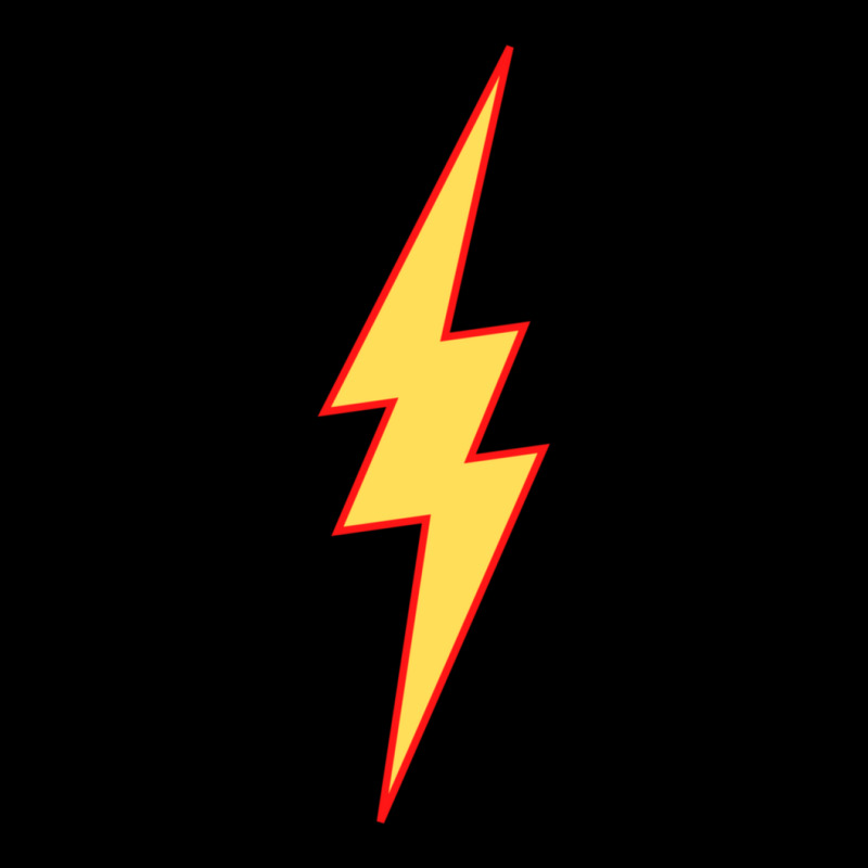 Lightning Bolt Graphic Superherovillain Yellow Red Black Standard Cost Baby Tee by RonaldLagman | Artistshot