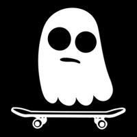 Skateboarding Ghost V-neck Tee | Artistshot