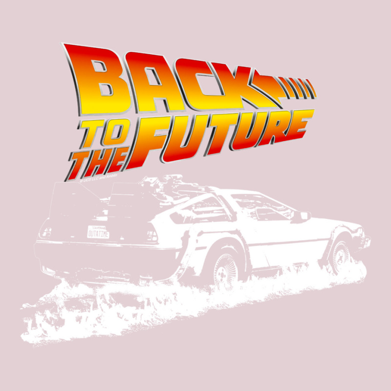 Back To The Future  Delorean Fire Tracks White Stencil Fan Art Baby No Ladies Fitted T-Shirt by dorotaduriimj | Artistshot