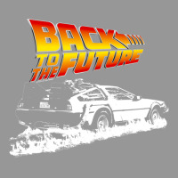 Back To The Future  Delorean Fire Tracks White Stencil Fan Art Baby No Women's V-neck T-shirt | Artistshot