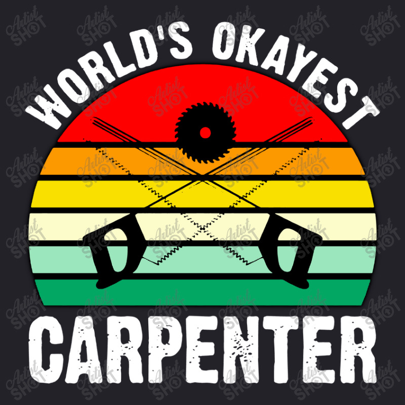 World's Okayest Carpenter Unisex Sherpa-lined Denim Jacket | Artistshot