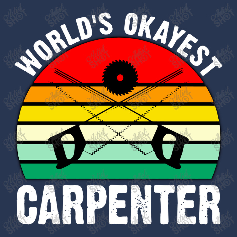 World's Okayest Carpenter Men Denim Jacket | Artistshot