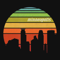 Trending Retro Minneapolis Minnesota Cityscape Baby Bibs | Artistshot