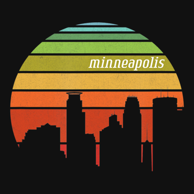 Trending Retro Minneapolis Minnesota Cityscape Baby Bibs | Artistshot