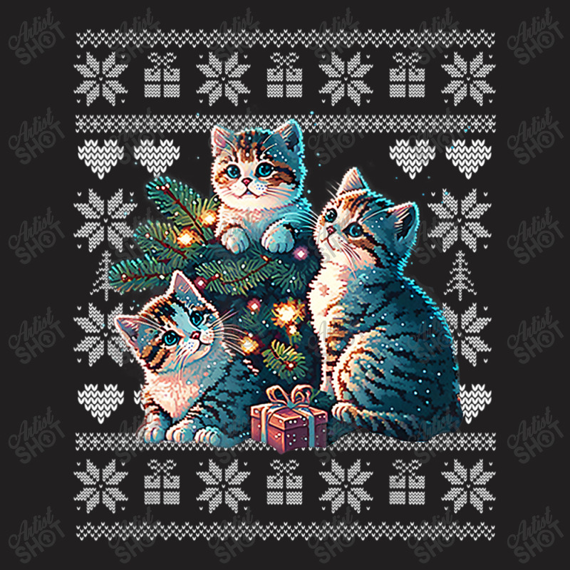 Cat Christmass Wocats Lover Ugly Xmas T-shirt | Artistshot