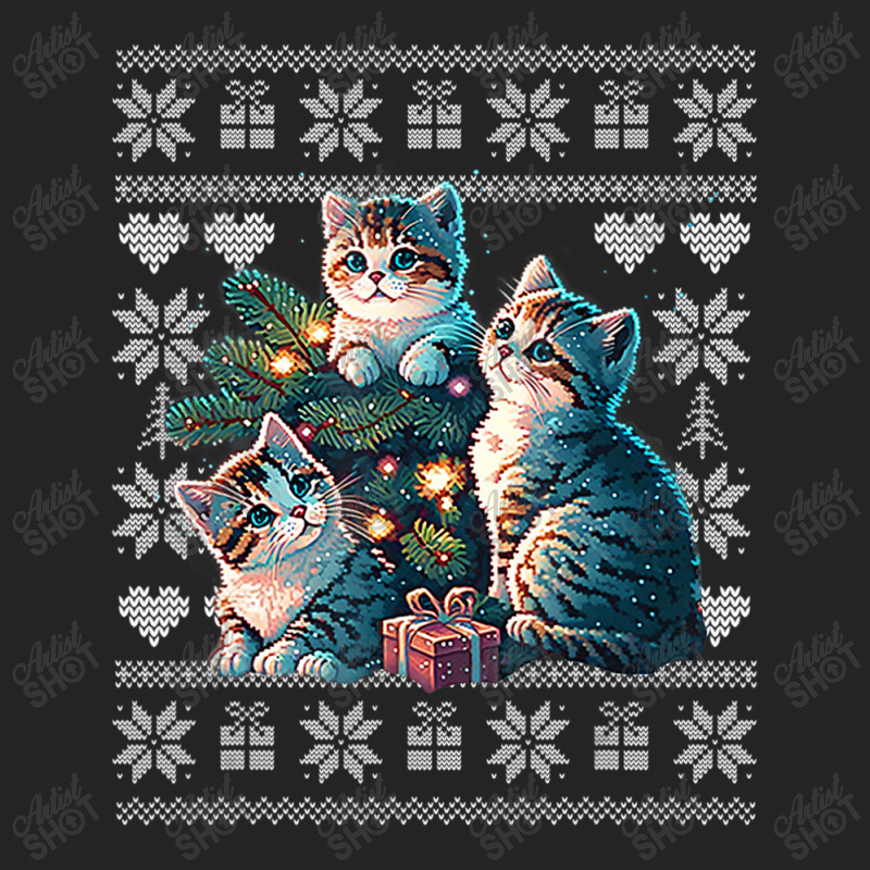 Cat Christmass Wocats Lover Ugly Xmas 3/4 Sleeve Shirt | Artistshot