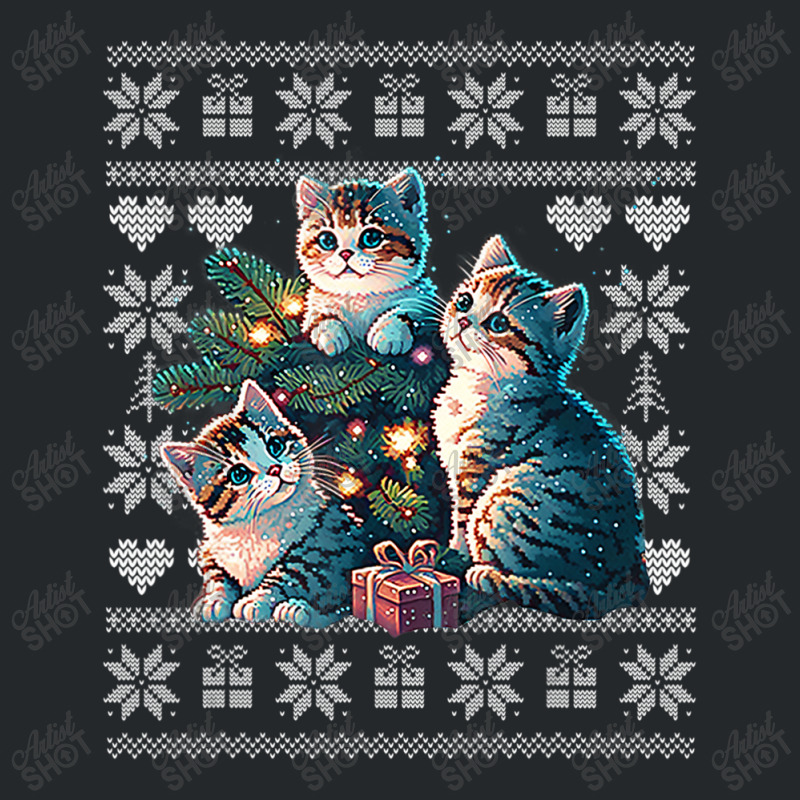 Cat Christmass Wocats Lover Ugly Xmas Crewneck Sweatshirt | Artistshot