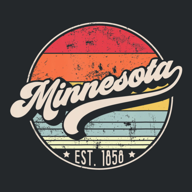 Trending Retro Minnesota Home State Mn Cool 70s Style Sunset Crewneck Sweatshirt | Artistshot