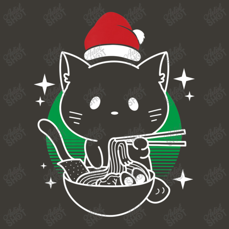 Cat Eating Rachristmas Pajama Kitten Santa Japanese Food Bucket Hat by blackeyestyx | Artistshot