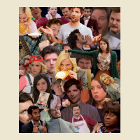 Parks And Recreation Collage Poster Green Cropped Hoodie | Artistshot