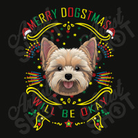 Merry Dogstmas Will Be Okay Merry Christmas, Funny Dog Yoga Scorecard Crop Tee | Artistshot