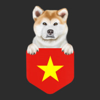 Hot Trend Vietnam Flag Akita Dog In Pocket Exclusive T-shirt | Artistshot