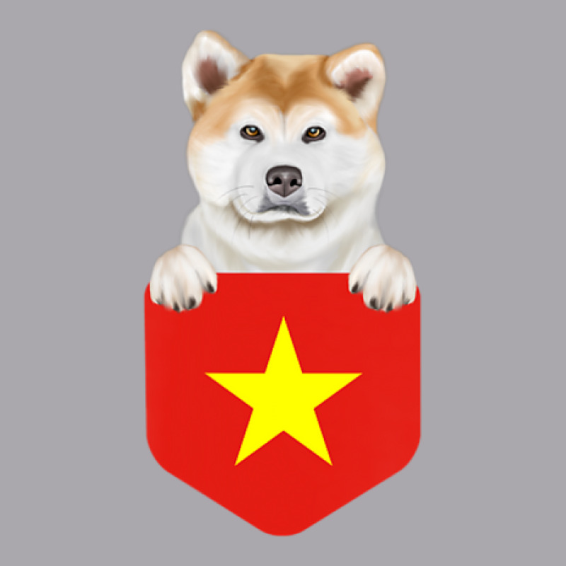 Hot Trend Vietnam Flag Akita Dog In Pocket Youth 3/4 Sleeve by hongquangd | Artistshot