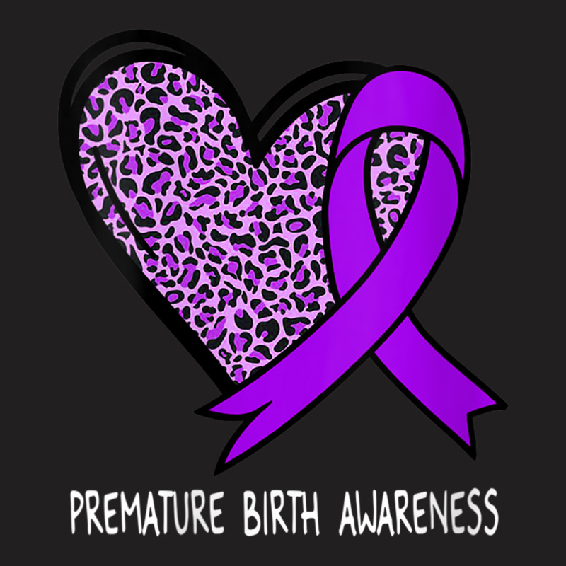 Womens Premature Birth Awareness Purple Ribbon V-neck T-shirt | Artistshot