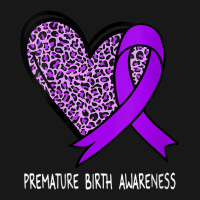 Womens Premature Birth Awareness Purple Ribbon V-neck Flannel Shirt | Artistshot