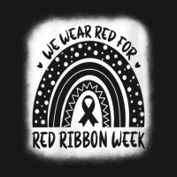 Womens Red Ribbon Week Shirt We Wear Red Ribbon Week Awareness V-neck Flannel Shirt | Artistshot