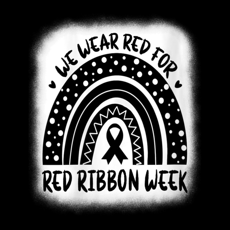 Womens Red Ribbon Week Shirt We Wear Red Ribbon Week Awareness V-neck Men's Long Sleeve Pajama Set | Artistshot