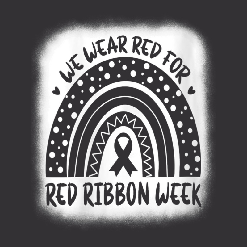 Womens Red Ribbon Week Shirt We Wear Red Ribbon Week Awareness V-neck Vintage Hoodie | Artistshot