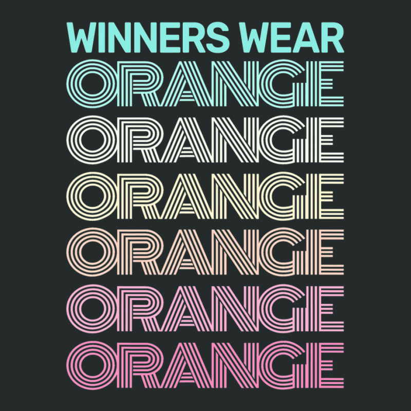 Retro Winners Wear Orange Team Color War Game Summer Camp Women's Triblend Scoop T-shirt by sromydivlevn | Artistshot