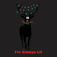 Womens Reindeer Lit V-neck T-shirt | Artistshot