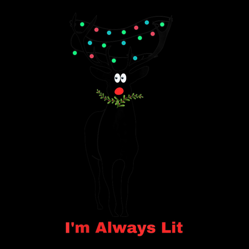 Womens Reindeer Lit V-neck Long Sleeve Shirts | Artistshot