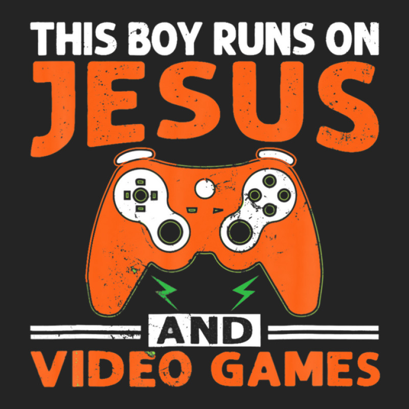 This Boy Runs On Jesus And Video Games Christian 3/4 Sleeve Shirt by sromydivlevn | Artistshot