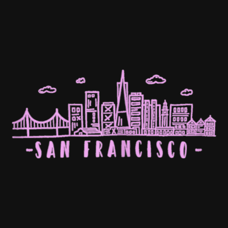 Womens San Francisco California Pink Vintage Skyline Graphic T-shirt | Artistshot